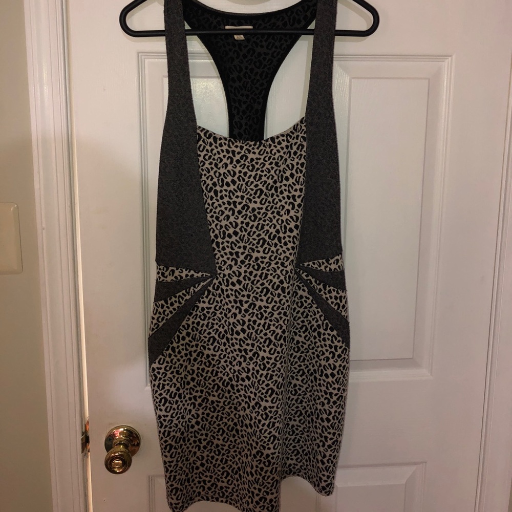 silence + noise cheetah bodycon dress